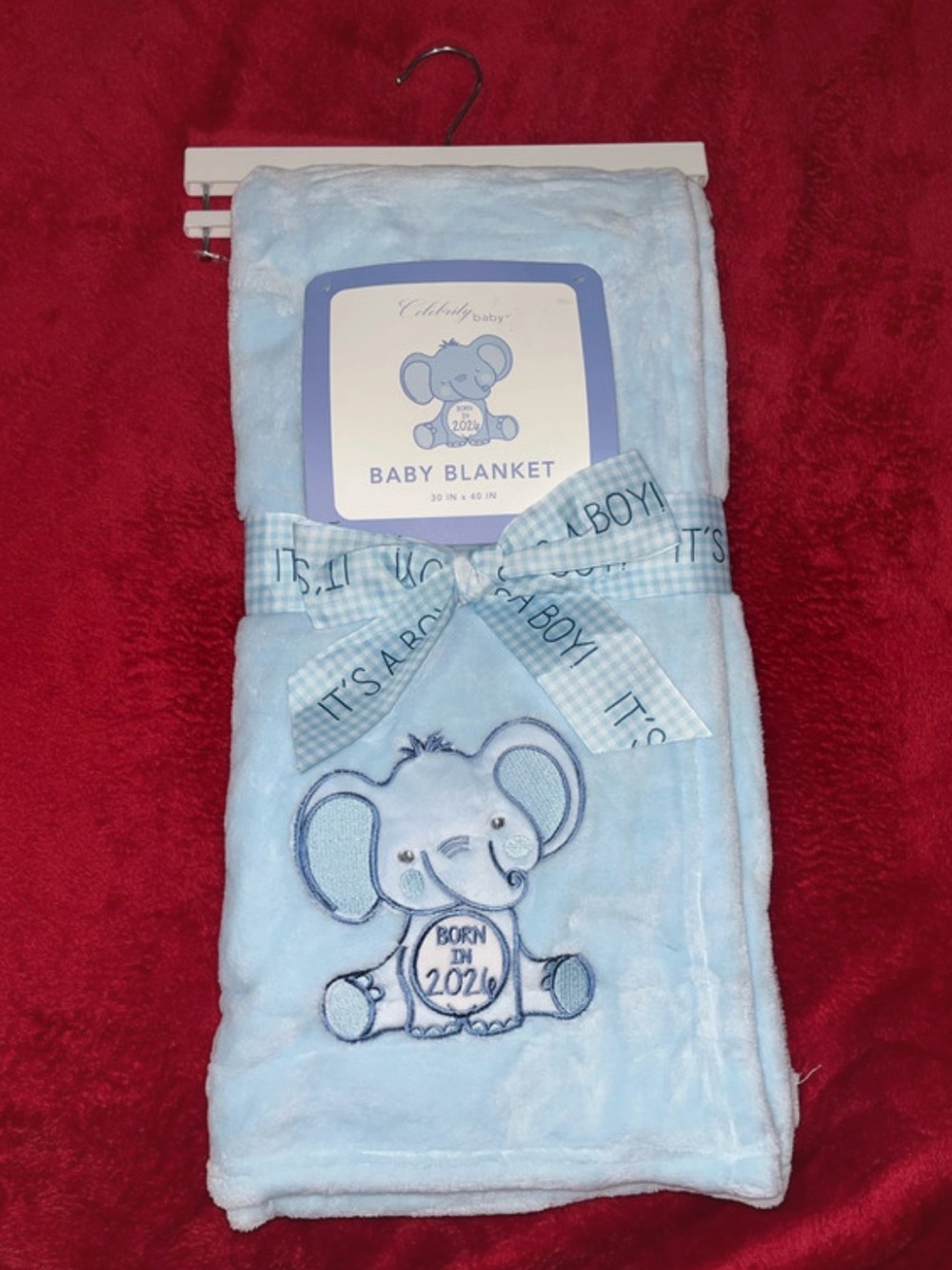 Blue Elephant Baby Blanket - Baby Boy